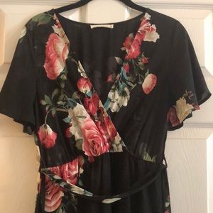 Black floral Illa Illa maxi dress
